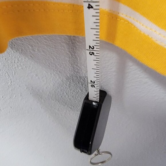 ❤️ Coral Bay Yellow Stripe Short Sleeve Petite Large Tee Tunic Top NWT❤️ - Picture 8 of 9